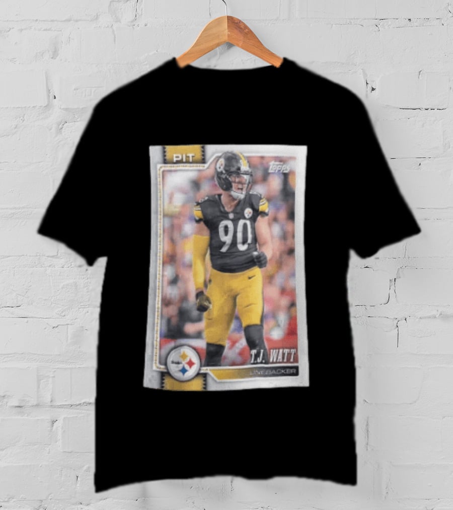 2026 Topps Football T.J. Watt Steelers Linebacker Card Pitt 90 T-Shirt