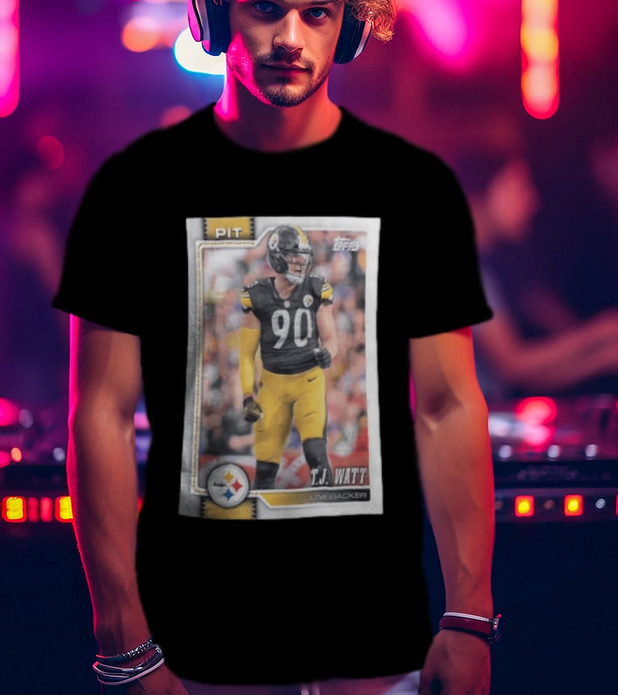2026 Topps Football T.J. Watt Steelers Linebacker Card Pitt 90 T-Shirt