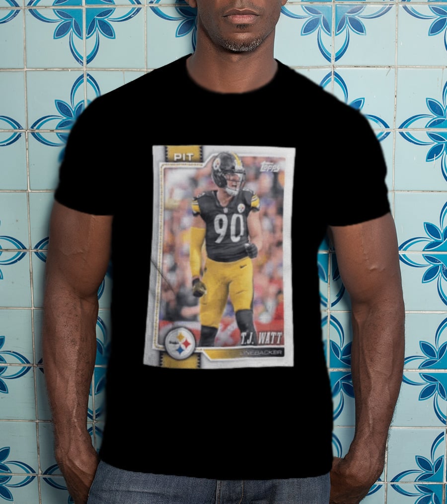 2026 Topps Football T.J. Watt Steelers Linebacker Card Pitt 90 T-Shirt
