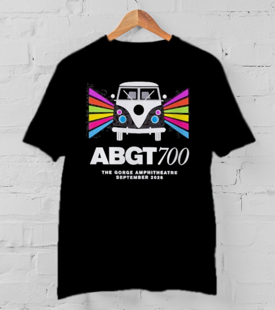 ABGT700 Gorge Amphitheatre September 2023 Festival Bus Rainbow T-Shirt