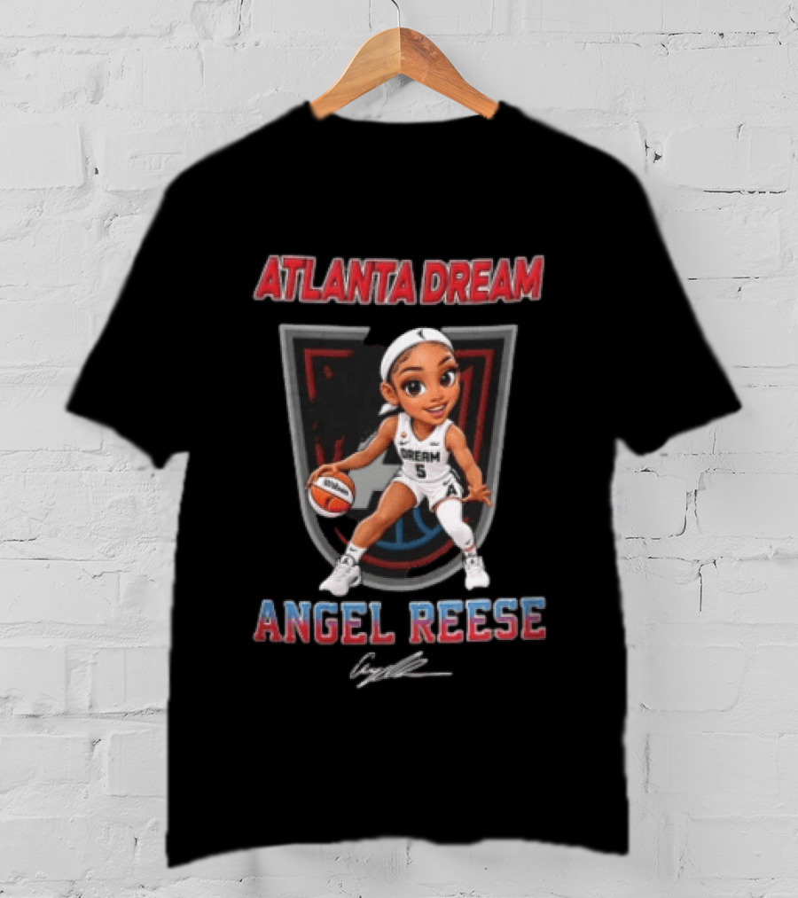 Atlanta Dream Angel Reese Cartoon Caricature Basketball Player T-Shirt