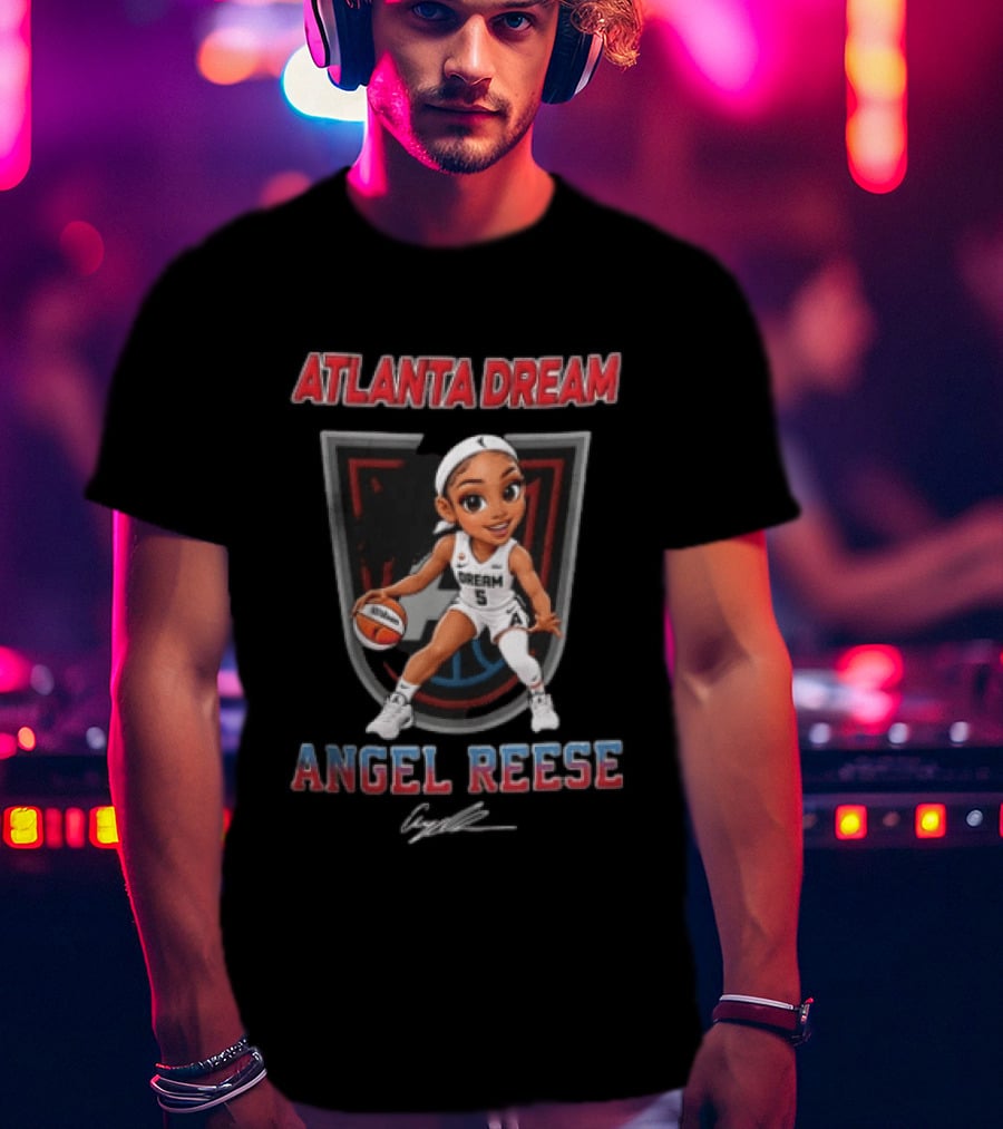Atlanta Dream Angel Reese Cartoon Caricature Basketball Player T-Shirt