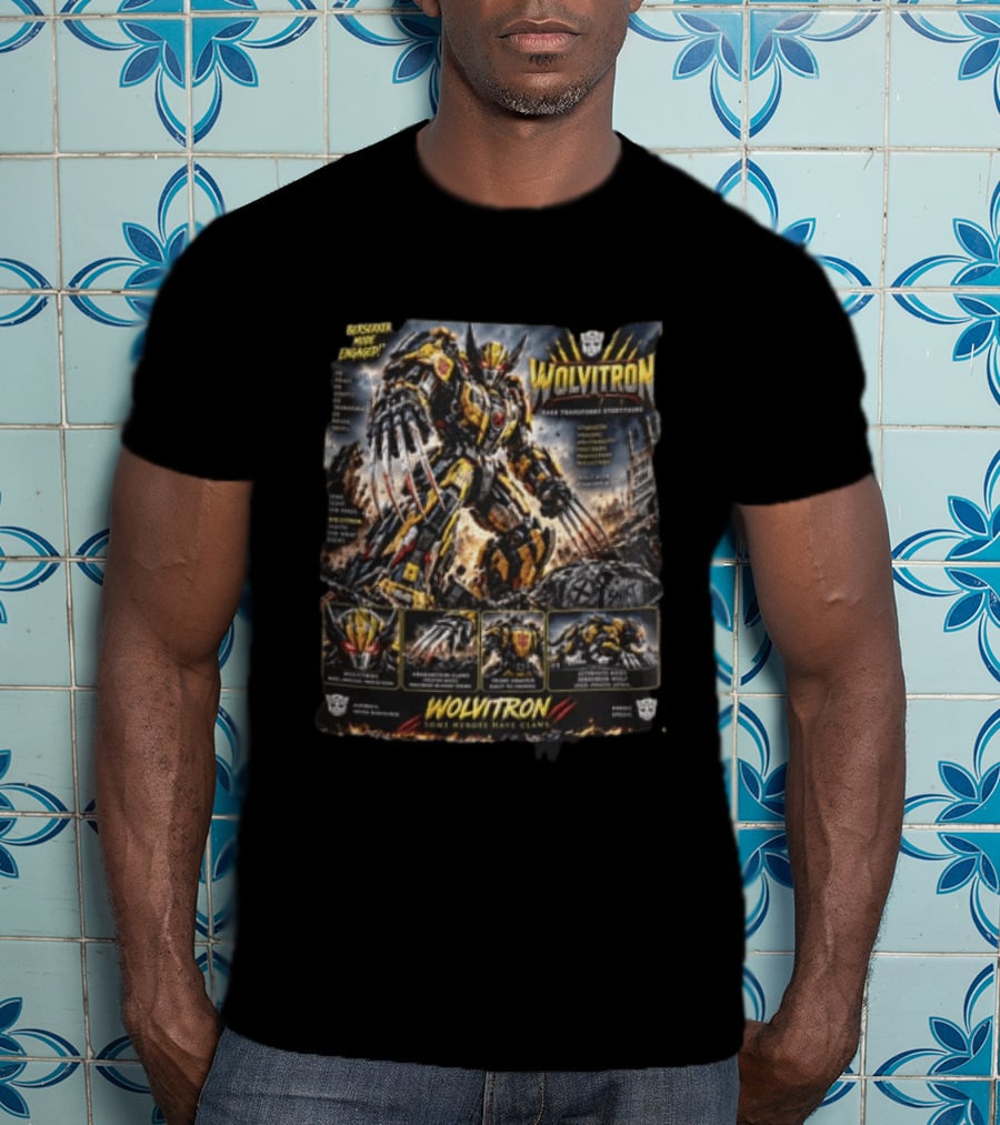 Wolvitron Berserker Mode Engaged Some Heroes Have Claws Robot Apocalyptic Ruins Autobots Transformers Stormforce T-Shirt