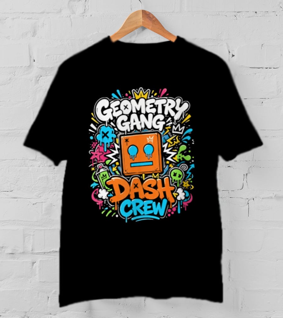 Geometry Gang Dash Crew Vibrant Splash T-Shirt