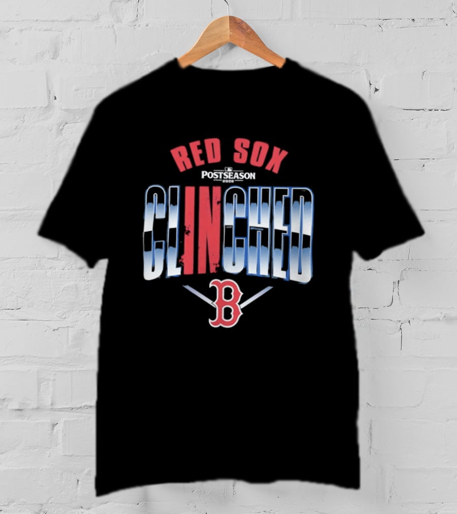Boston Red Sox MLB Postseason Clinched 2026 Red Blue Baseball Team T-Shirt