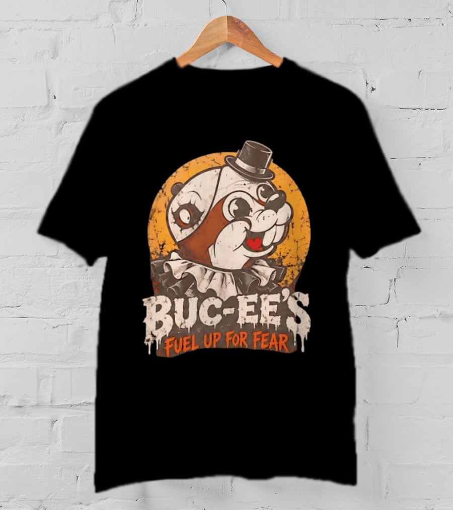 Buc Ee's Fuel Up For Fear Halloween Creepy Clown T-Shirt