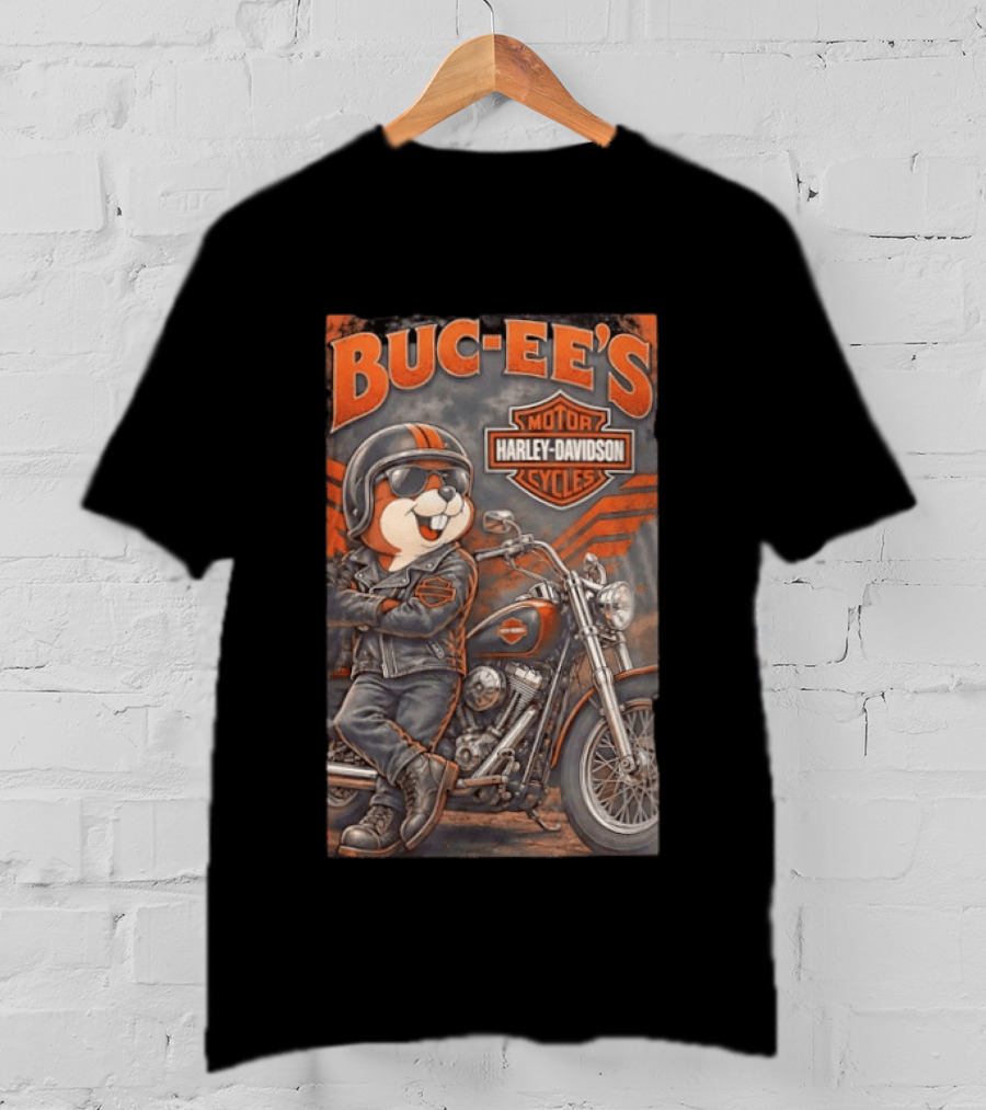 Buc Ee's Motor Cycles Harley Davidson Vintage Biker T-Shirt