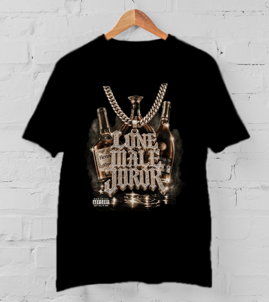 Hydeforce Store Lone Male Juror Liquor Bottle Necklace T-Shirt