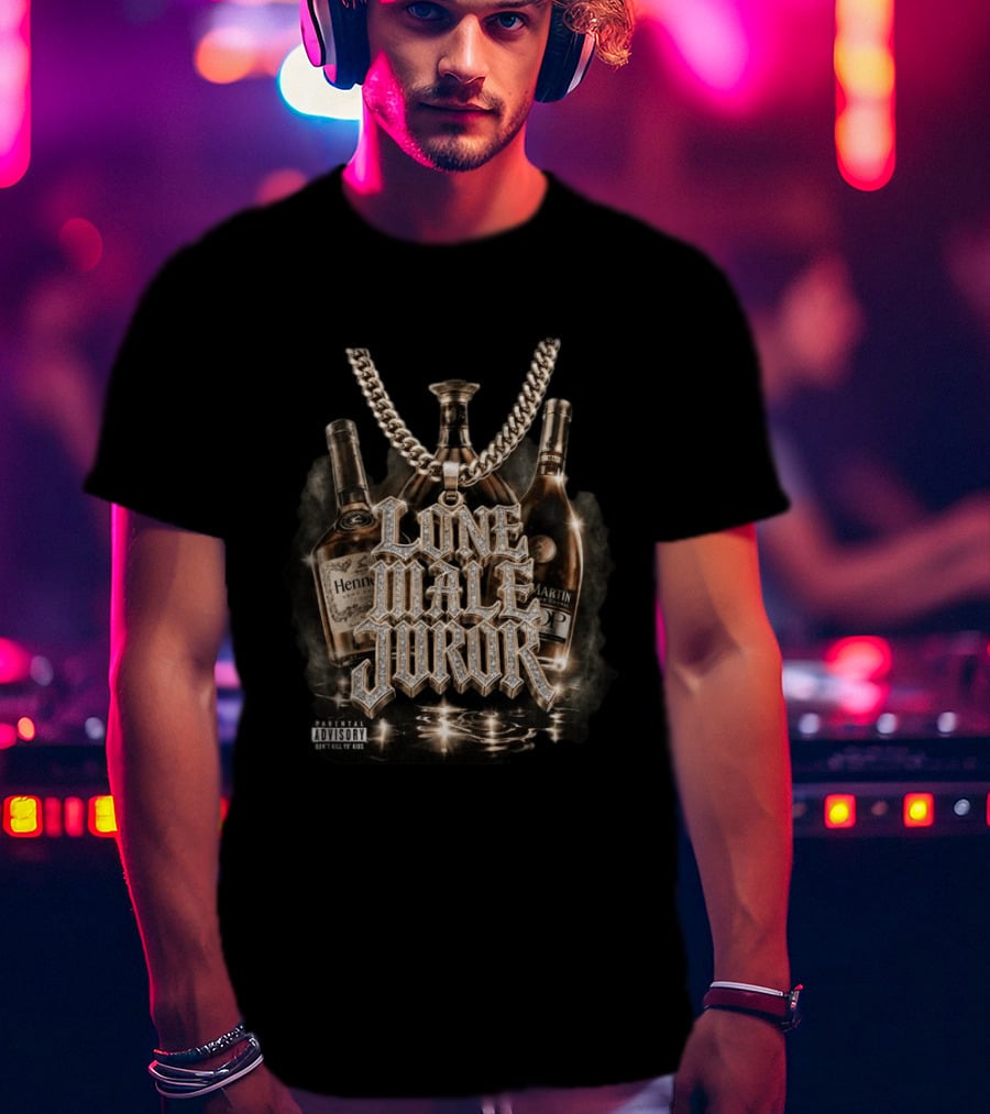 Hydeforce Store Lone Male Juror Liquor Bottle Necklace T-Shirt