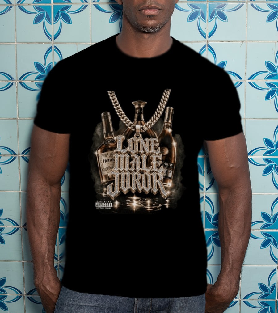Hydeforce Store Lone Male Juror Liquor Bottle Necklace T-Shirt