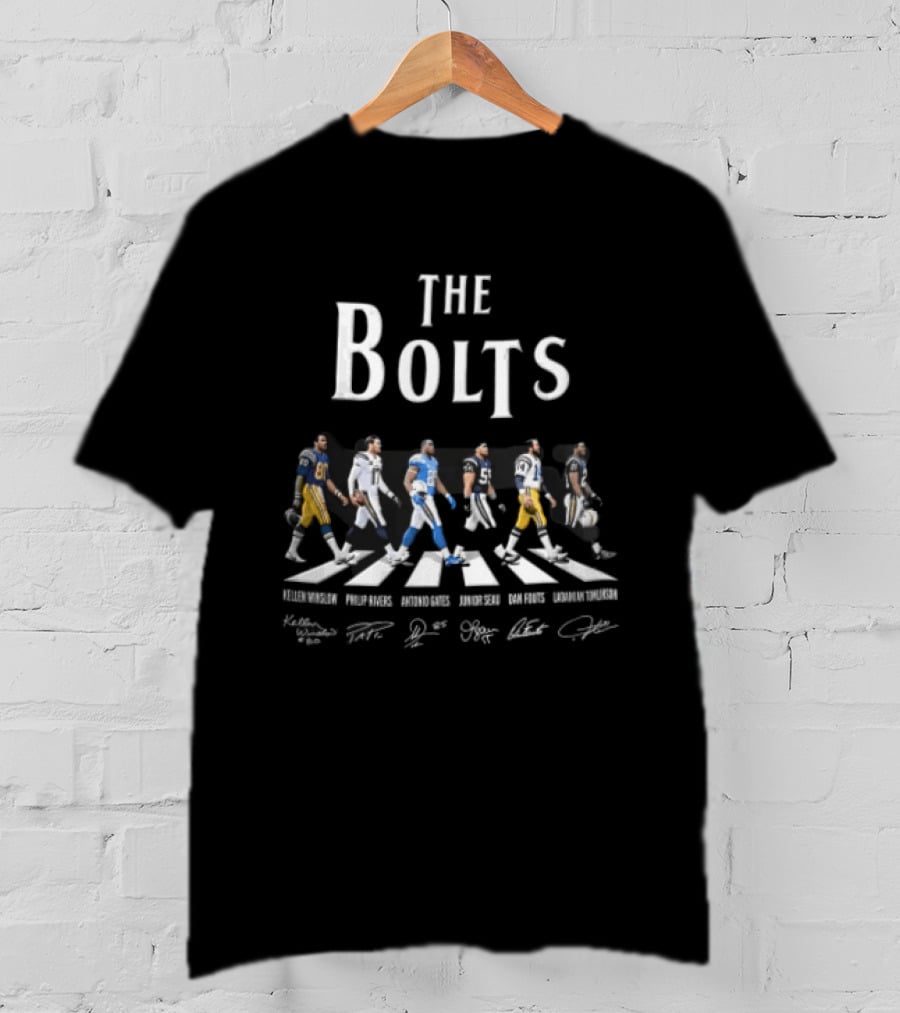 The Bolts Los Angeles Chargers Kellen Winslow Philip Rivers Crosswalk Signatures T-Shirt