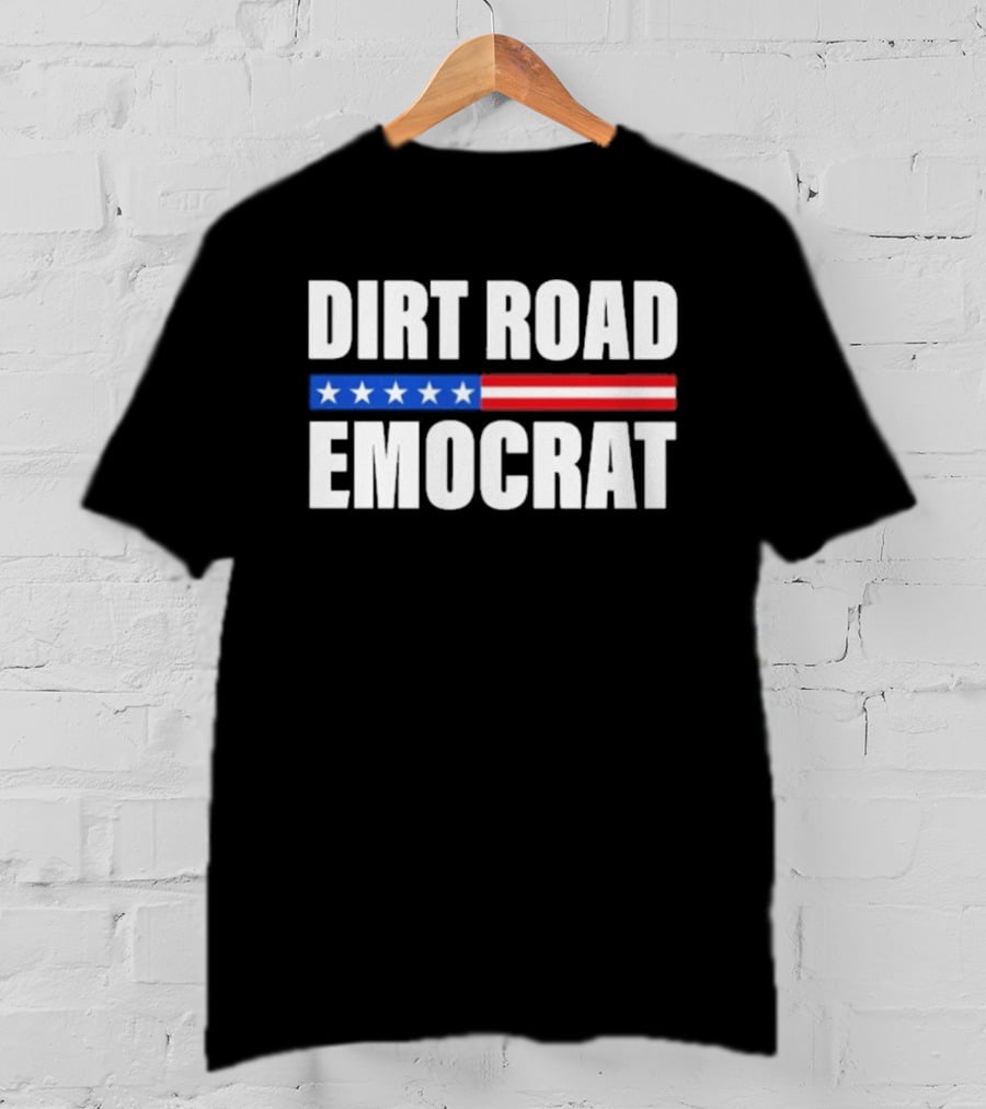 Dirt Road Democrat American Flag Stars Stripes T-Shirt