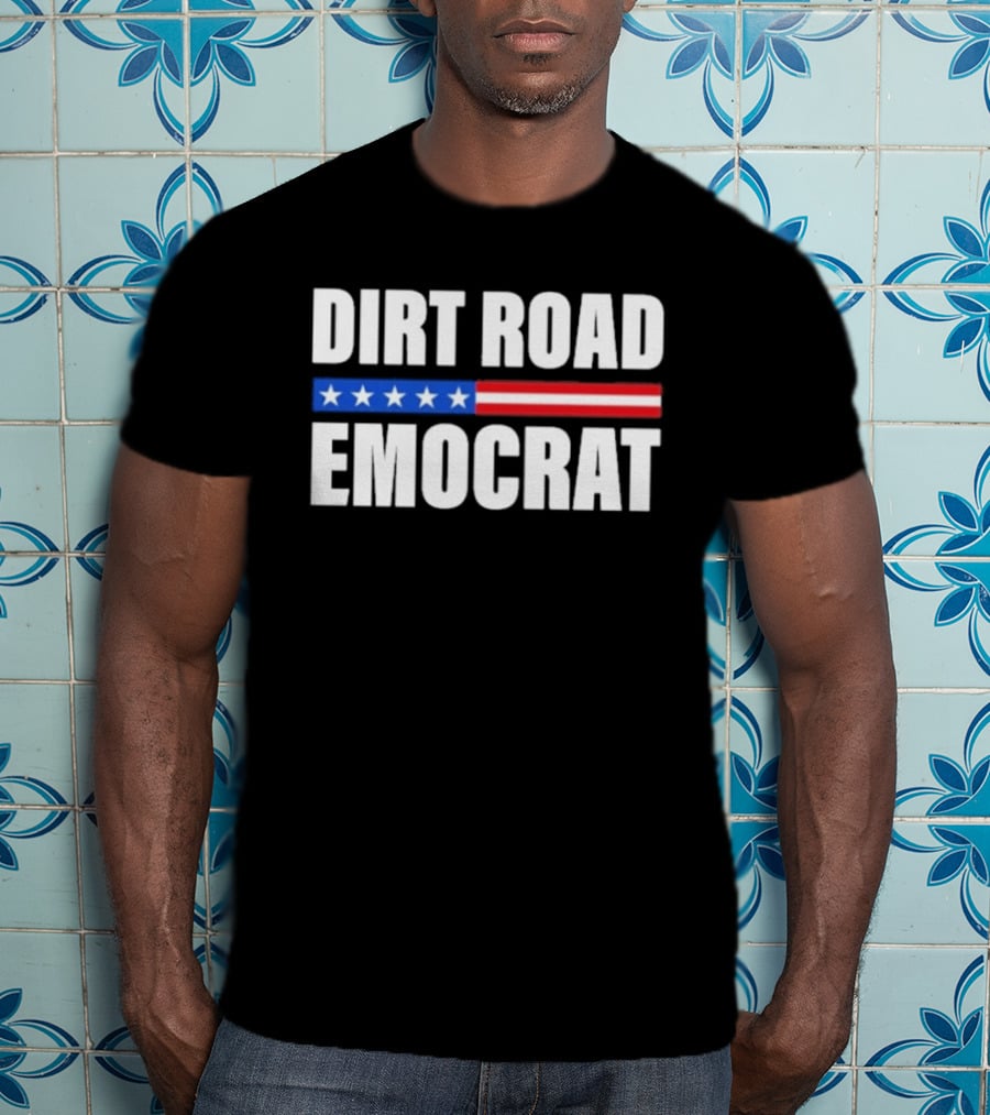 Dirt Road Democrat American Flag Stars Stripes T-Shirt