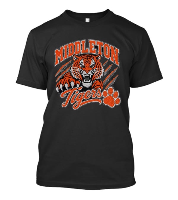 Middleton Tigers Fierce Claw Paw Print T-Shirt