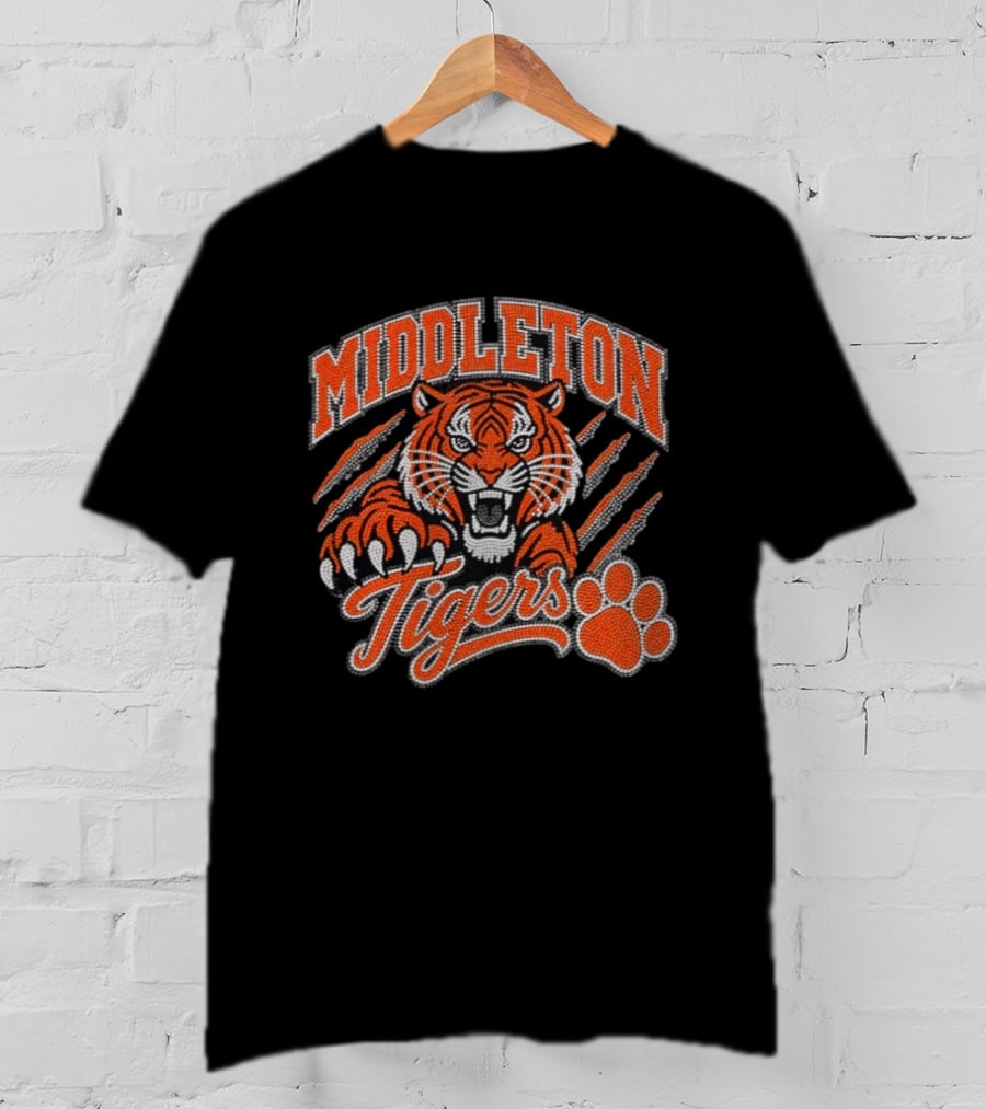 Middleton Tigers Fierce Claw Paw Print T-Shirt