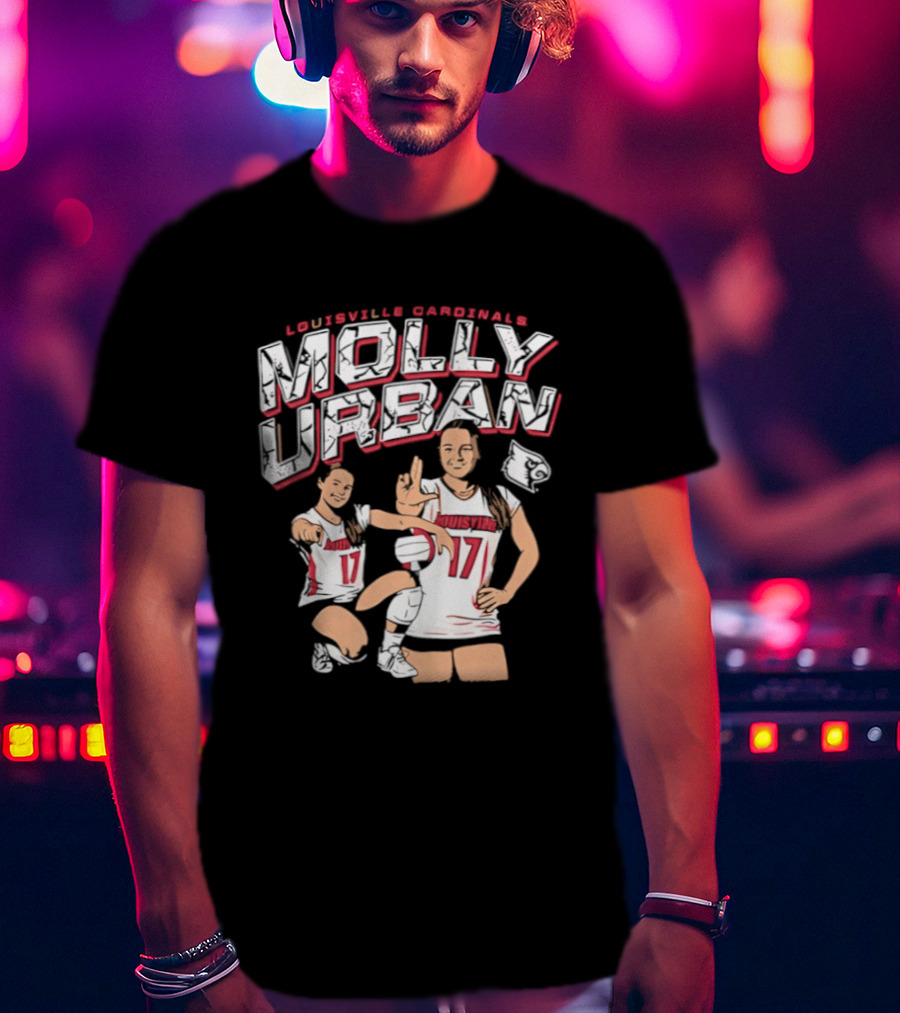 Molly Urban Louisville Cardinals Volleyball Number 17 T-Shirt