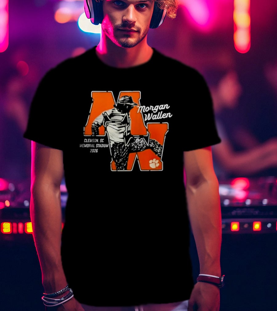 Morgan Wallen Clemson SC Memorial Stadium 2026 Tour Concert Tiger Paw T-Shirt