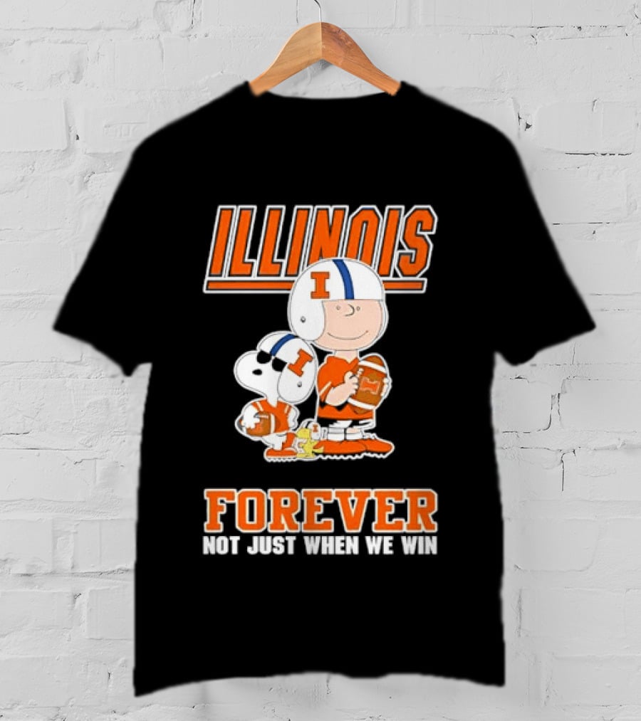 Illinois Fighting Illini Charlie Brown Forever Not Just When We Win T-Shirt