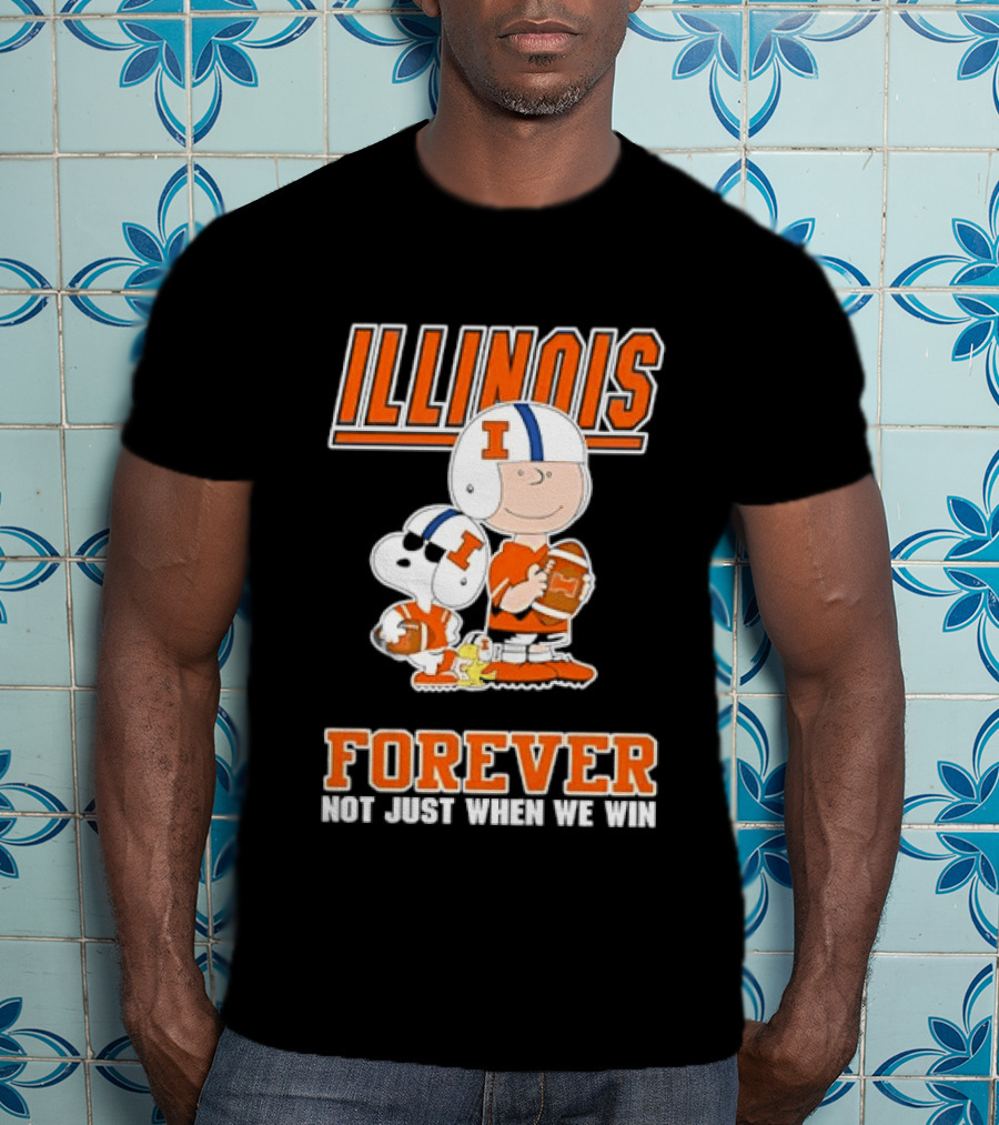 Illinois Fighting Illini Charlie Brown Forever Not Just When We Win T-Shirt