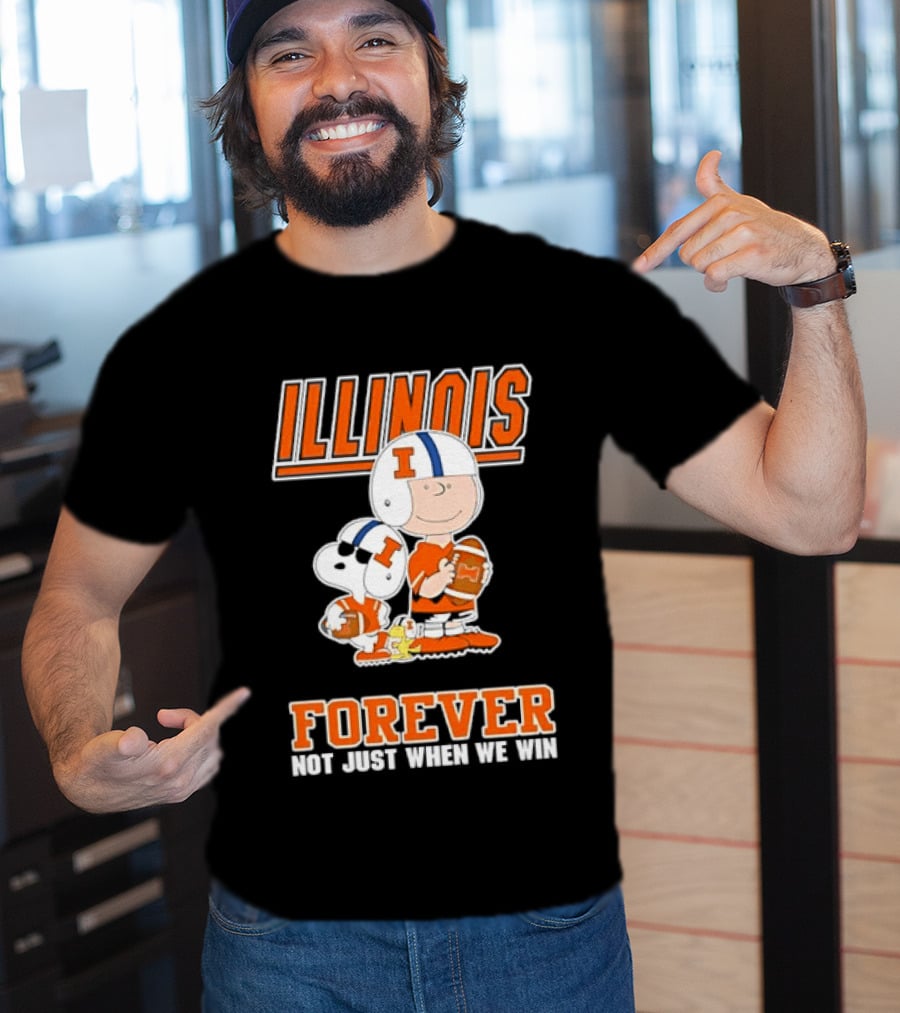 Illinois Fighting Illini Charlie Brown Forever Not Just When We Win T-Shirt