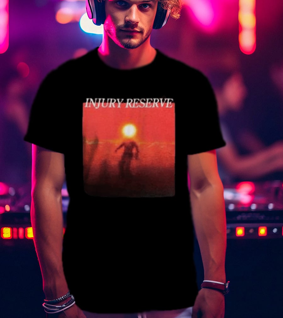 INJURY RESERVE Album Cover Red Sun Scene T-Shirt