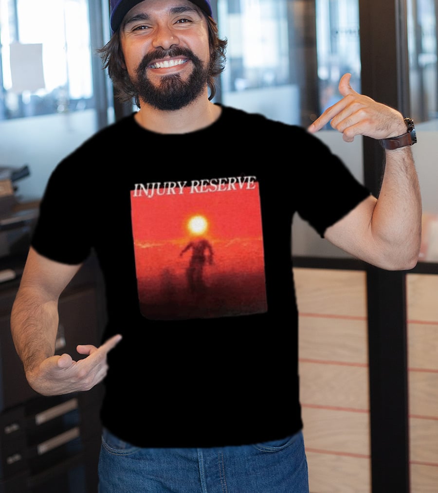 INJURY RESERVE Album Cover Red Sun Scene T-Shirt