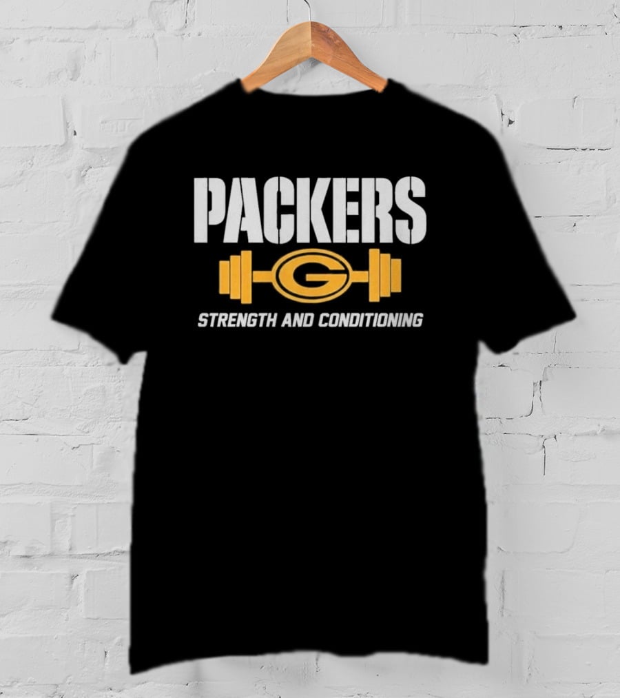 Packers Strength And Conditioning G Logo Barbell Fitness T-Shirt
