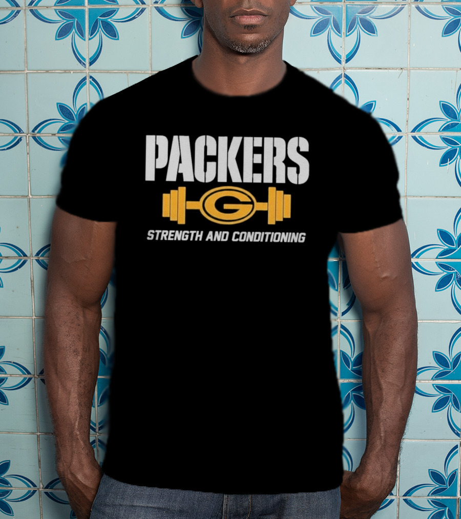 Packers Strength And Conditioning G Logo Barbell Fitness T-Shirt