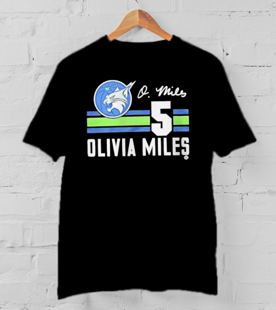 Minnesota Lynx Olivia Miles 5 WNBA Basketball Fan Gear T-Shirt