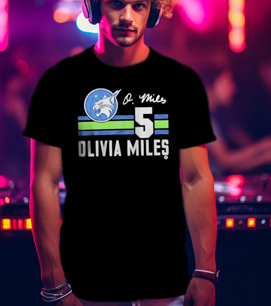 Minnesota Lynx Olivia Miles 5 WNBA Basketball Fan Gear T-Shirt