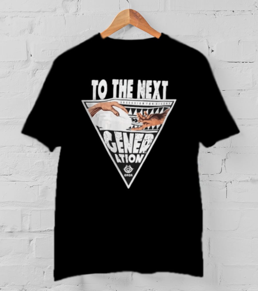Qaqa To The Next Generation Passing Rugby Ball Inverted Triangle Distressed T-Shirt