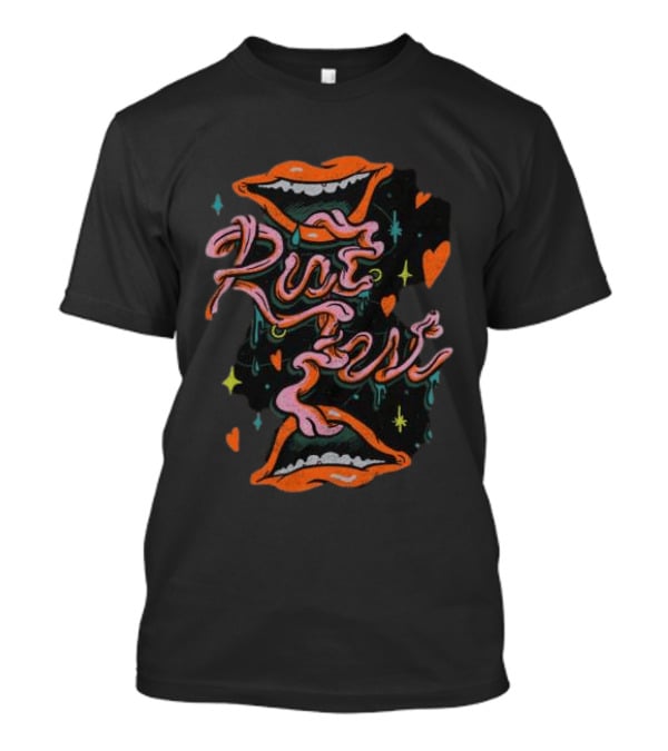 Riot 2026 Tongue Tied Lineup Graphic With Mouths And Hearts T-Shirt