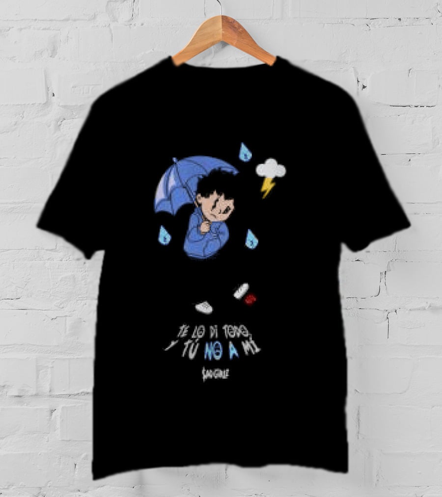 Sad Girlz Store Sadgirlz Give You Everything Blue Umbrella Raindrops T-Shirt