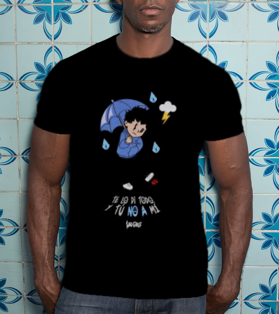Sad Girlz Store Sadgirlz Give You Everything Blue Umbrella Raindrops T-Shirt