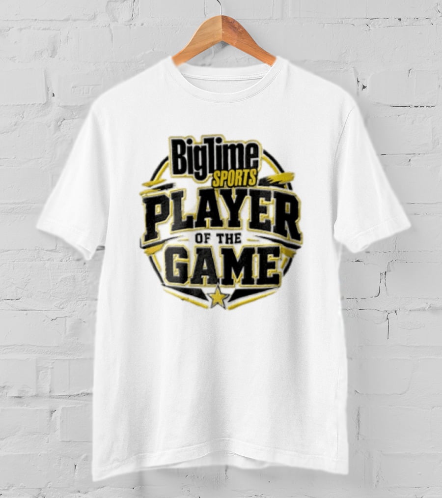 Bigtime Sports Player Of The Game Star Yellow Frame T-Shirt