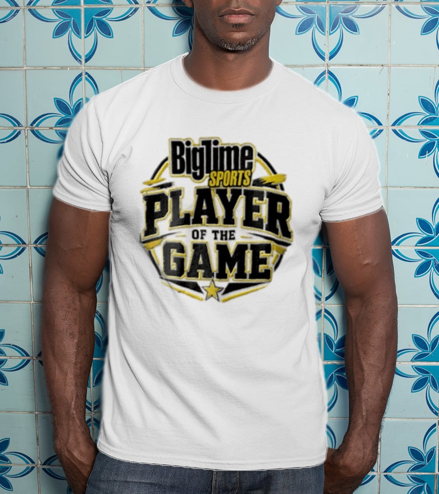 Bigtime Sports Player Of The Game Star Yellow Frame T-Shirt