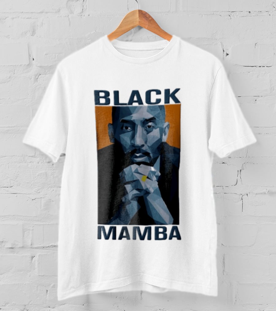 Black Mamba Low Poly Geometric Hands Clasped Orange T-Shirt