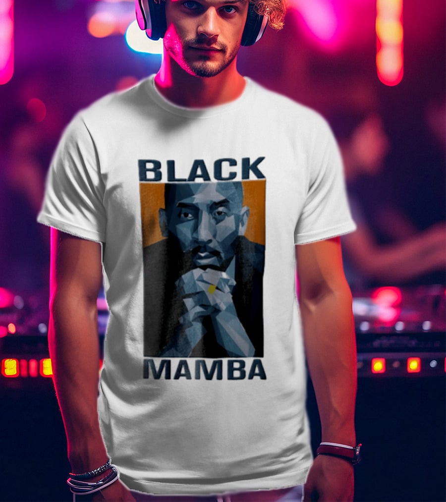 Black Mamba Low Poly Geometric Hands Clasped Orange T-Shirt