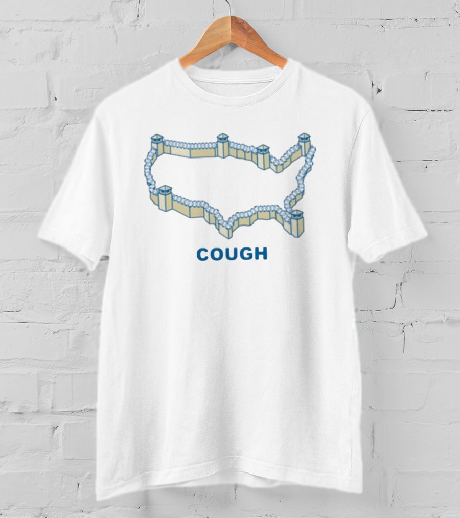 COUGH United States Prison Map USA Barbed Wire Walls T-Shirt