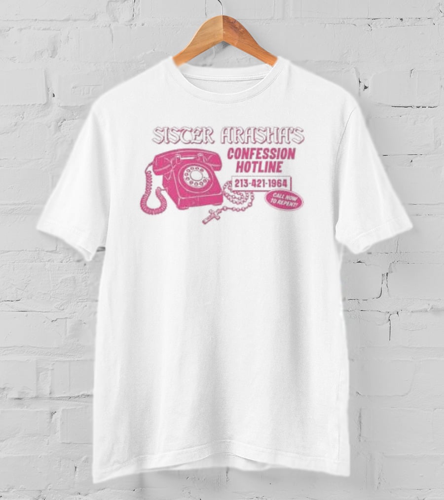 Sister Arasha Confession Hotline Fesspool Shop Pink Crop Tank T-Shirt