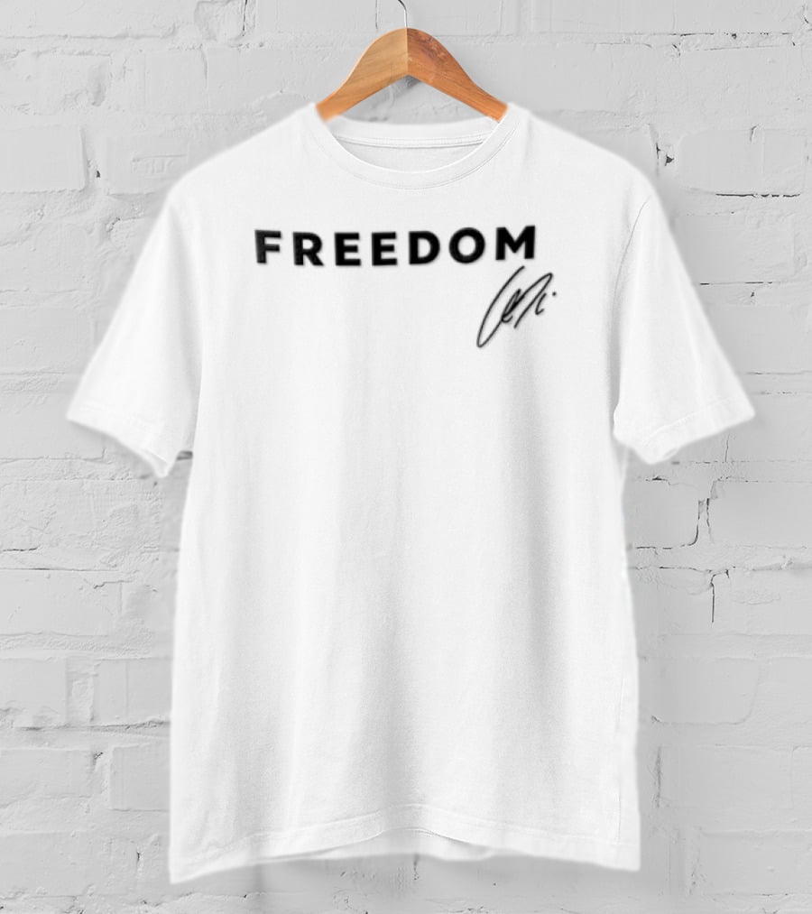 FREEDOM Leni Black Cursive Autograph Line T-Shirt