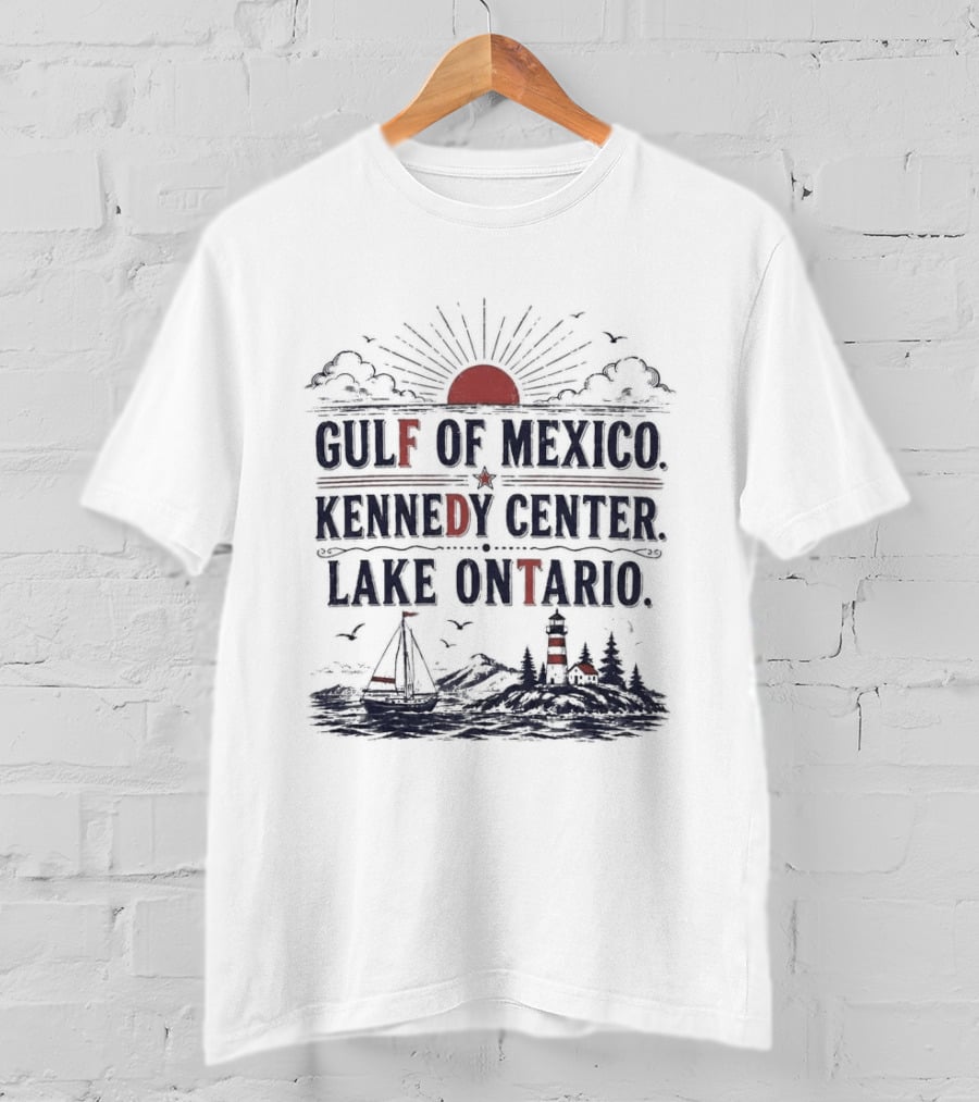 Gulf Of Mexico Kennedy Center Lake Ontario Scenic Nautical Landscape T-Shirt