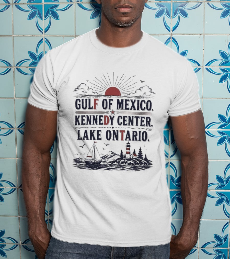 Gulf Of Mexico Kennedy Center Lake Ontario Scenic Nautical Landscape T-Shirt