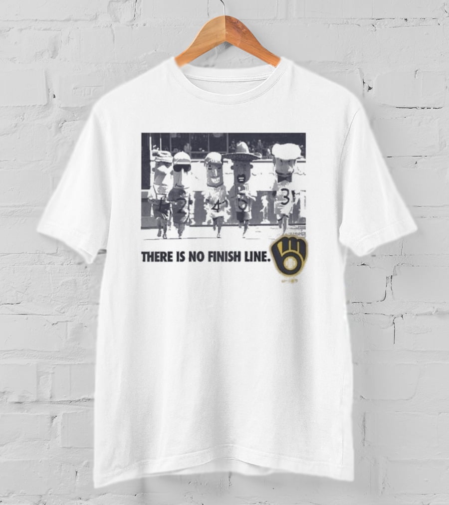 Milwaukee Brewers There Is No Finish Line Glove T-Shirt