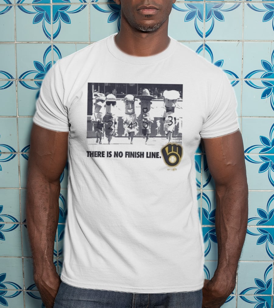 Milwaukee Brewers There Is No Finish Line Glove T-Shirt