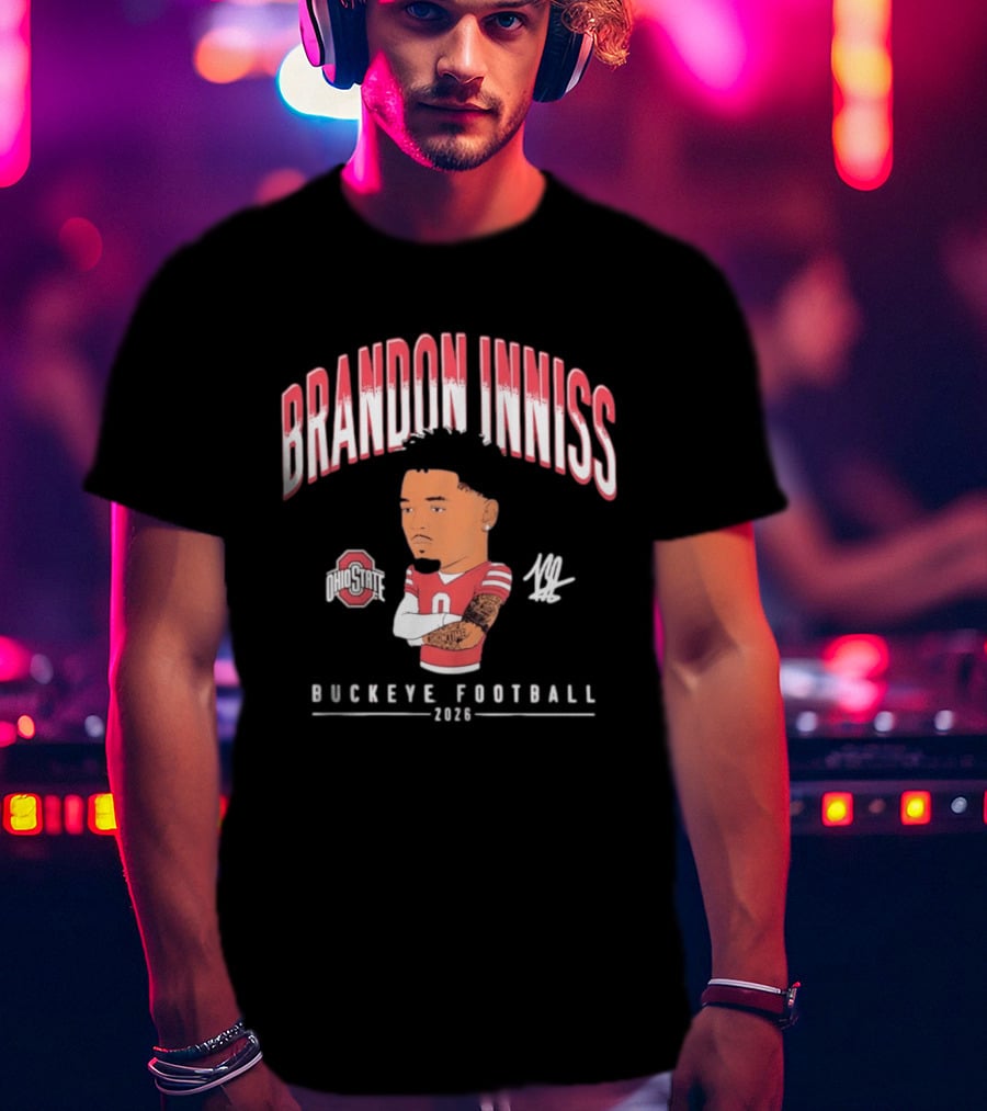 Ohio State Buckeyes Brandon Inniss 2026 Football Caricature T-Shirt