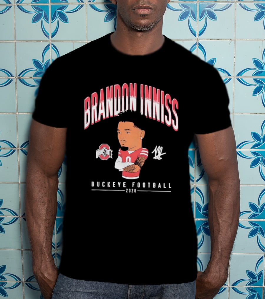 Ohio State Buckeyes Brandon Inniss 2026 Football Caricature T-Shirt