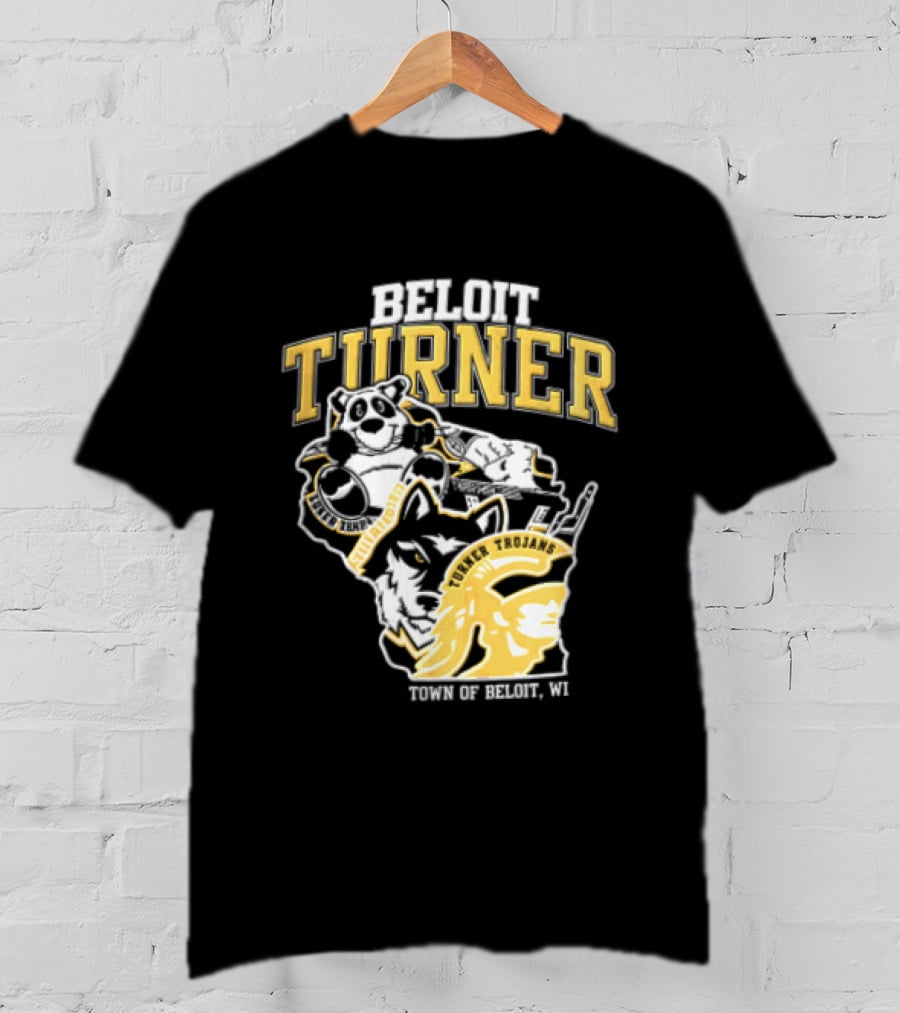 Beloit Turner Trojans Wisconsin Mascots Wolf Trojan Town Of Beloit WI T-Shirt