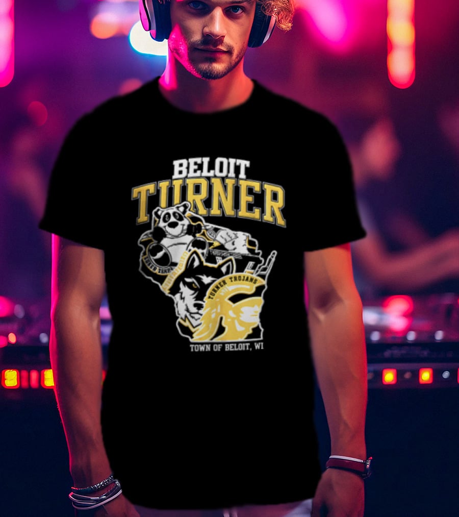 Beloit Turner Trojans Wisconsin Mascots Wolf Trojan Town Of Beloit WI T-Shirt
