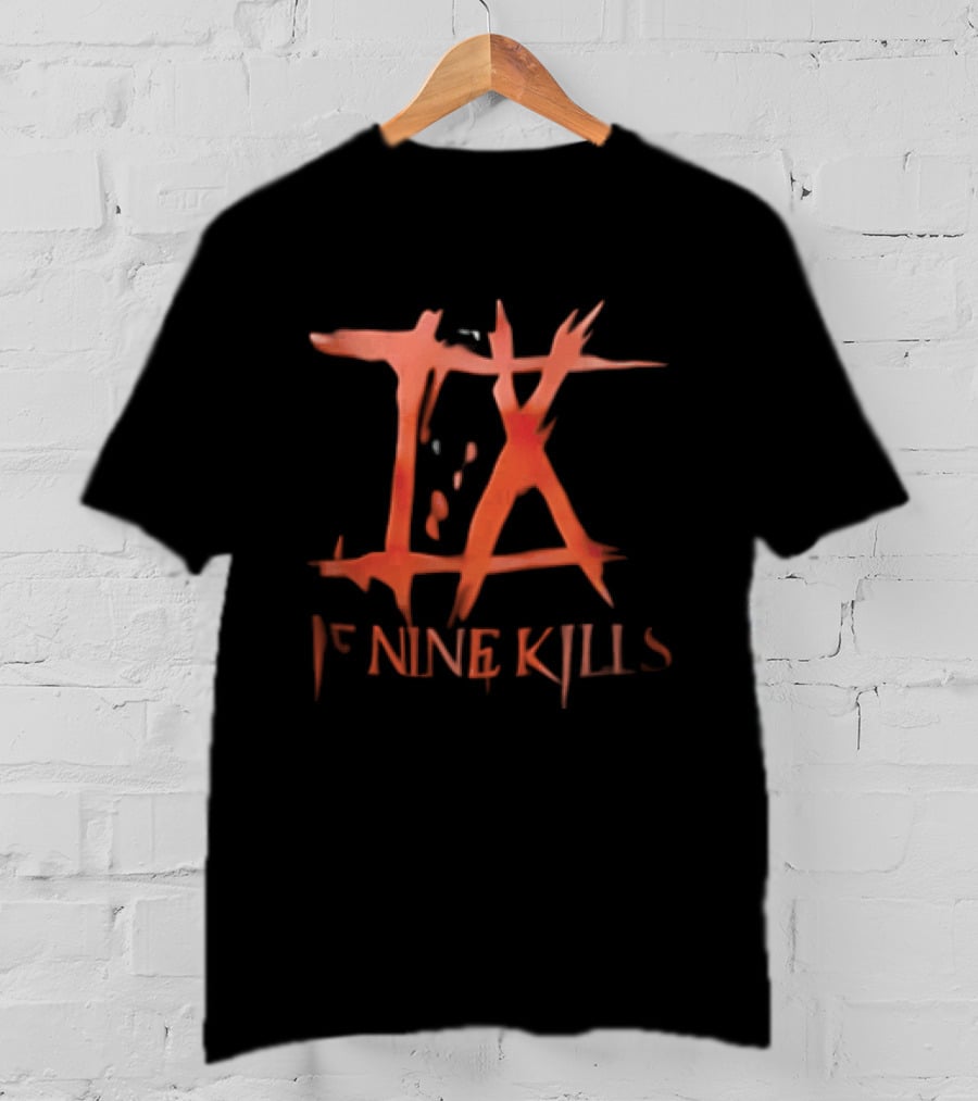 Ice Nine Kills Stylized IX Spiky Horror Roman Numerals T-Shirt